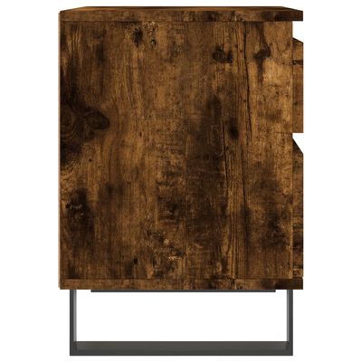 vidaXL Nočna omarica dimljen hrast 40x35x50 cm inženirski les