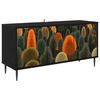 vidaXL TV omarica ZAANDAM 102 x 33 x 51 cm Črni hrast Inženirski les