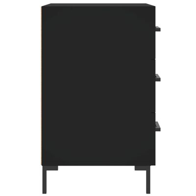 vidaXL Nočna omarica črna 40x40x66 cm inženirski les