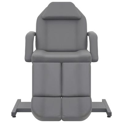 vidaXL Kozmetični stol umetno usnje siv 180x62x78 cm