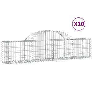 vidaXL Obokane gabion ko&scaron;are 10 kosov 200x30x40/60 cm pocinkano železo