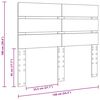 vidaXL Vzglavje Siva Sonoma 135 cm Konstruiran les