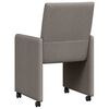vidaXL Jedilni stoli s kolesi 2 pcs Taupe 58 x 65 x 94 cm blago