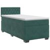 vidaXL Postelja boxspring z vzmetnico Temno zelena 80 x 200 cm Žamet