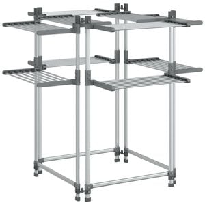 vidaXL Stojalo za su&scaron;enje perila 107x107x120 cm aluminij