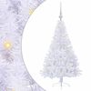 vidaXL Umestno božično drevo med 150 LED Bela 120 cm PVC in jeklo