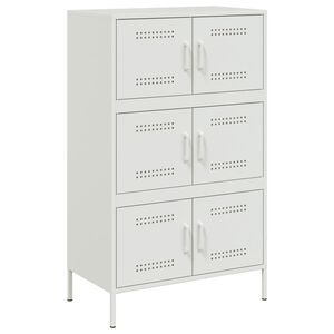 vidaXL Visoka omara bela 68x39x113 cm jeklo