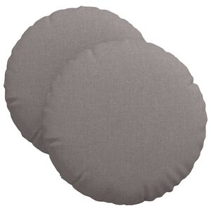 vidaXL Sedežne blazine 2 pcs Taupe &Oslash;40 x 13 cm blago
