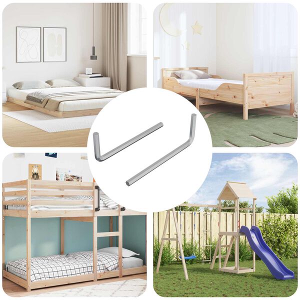 vidaXL &Scaron;esterokotna ključa 2 pcs srebrna 32 x 86 mm Jeklo