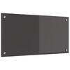 vidaXL Kuhinjski panel Temno siva 80 x 40 cm kaljeno steklo
