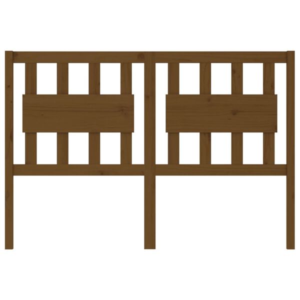 vidaXL Posteljno vzglavje medeno rjavo 145,5x4x100 cm trdna borovina