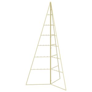 vidaXL Kovinsko božično drevesce KUOPIO 140 cm Jeklo Zlata