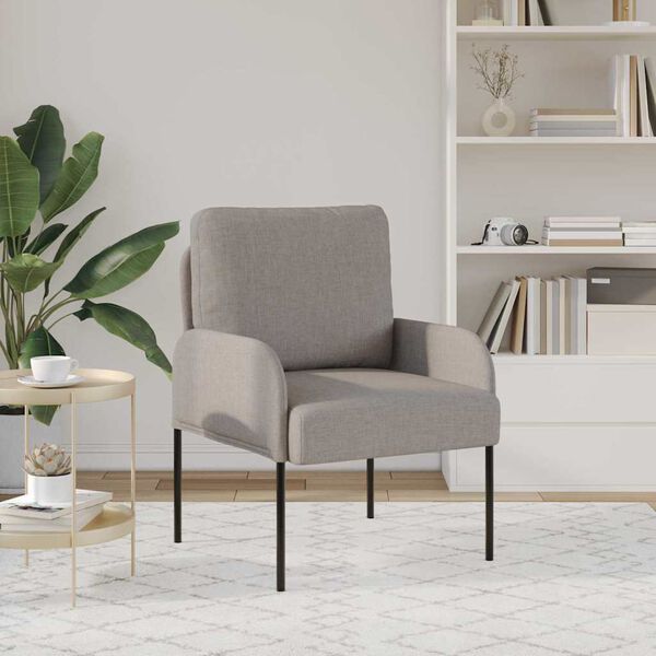 vidaXL Sedežne garniture z blazino 55cm Taupe Vezani les