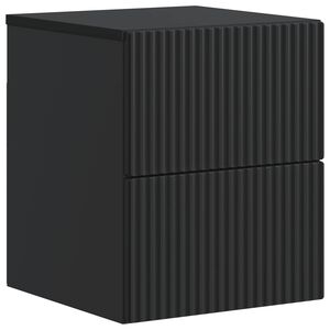 vidaXL Stenski nočni omarici Črna 33 x 34,5 x 40 cm Inženirski les