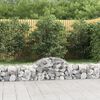 vidaXL Obokane gabion košare 6 kosov 200x50x40/60 cm pocinkano železo