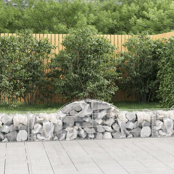 vidaXL Obokane gabion košare 6 kosov 200x50x40/60 cm pocinkano železo