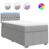 vidaXL Box spring postelja z vzmetnico svetlo siva 80x200 cm blago