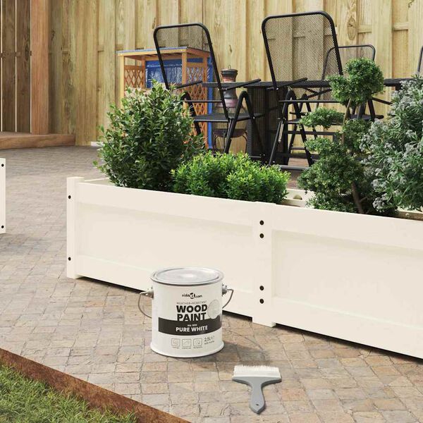 vidaXL Barva za les Bela 16,5 x 16,5 x 15,9 cm Tisk na steno