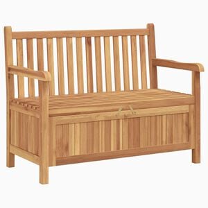 vidaXL Vrtna klop s shranjevanjem 114 x 60 x 90 cm Trden tikov les