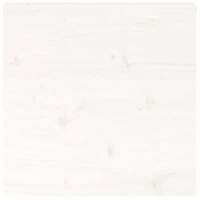 vidaXL Mizna plošča bela 50x50x2,5 cm trdna borovina