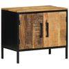 vidaXL Nočna omarica Rjava in črna 50 x 30 x 45 cm Masiven les manga