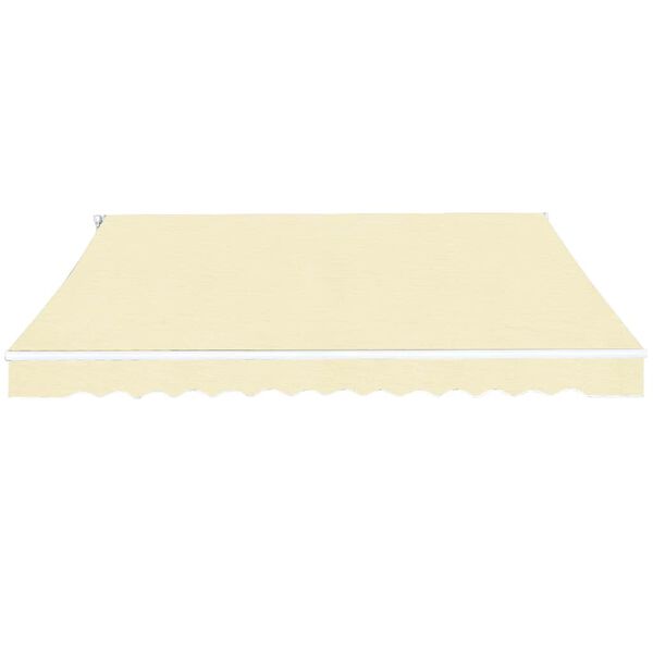 vidaXL Ročno zložljiva tenda 400 cm kremne barve