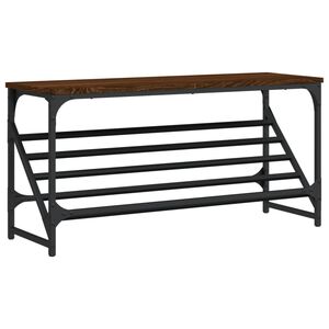 vidaXL Regal za čevlje rjav hrast 90x30x45 cm inženirski les