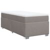 vidaXL Box spring postelja z vzmetnico taupe 90x190 cm blago
