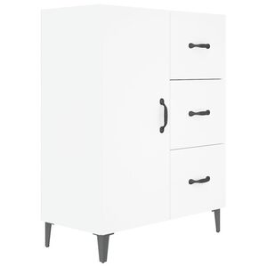 vidaXL Komoda bela 69,5x34x90 cm inženirski les