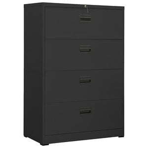 vidaXL Arhivska omarica antracitna 90x46x134 cm jeklo