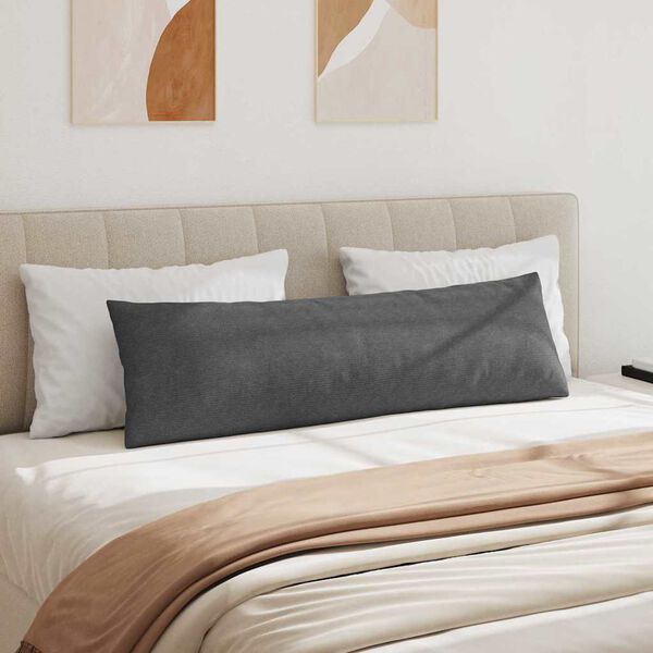 vidaXL Blazine za kavč 2 pcs Temno siva 145 x 40 cm Žametna tkanina