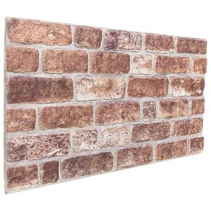 vidaXL Stenske plo&scaron;če 10 kos 100 x 50 cm Rjava EPS pena