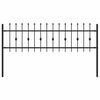 vidaXL Vrh z bodicami ASTEN 200 x 110 cm Pra&scaron;no lakirano jeklo Črna