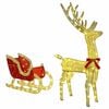 vidaXL Jelenova sani Toplo bela 151 x 28 x 128,5 cm blago 200 LED-lučk