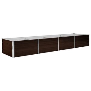 vidaXL Visoka greda rjava 320x80x45 cm pocinkano jeklo