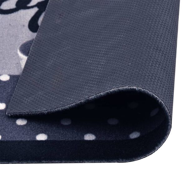 vidaXL Kuhinjska preproga pralna Coffee modra 60x180 cm