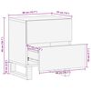 vidaXL Nočna omarica 2 pcs Rjava 40 x 33 x 46 cm Masiven les manga