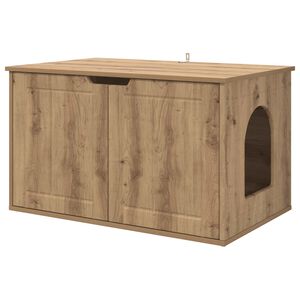vidaXL Mačja hi&scaron;a Oreh 85 x 55 x 50,5 cm Inženirski les