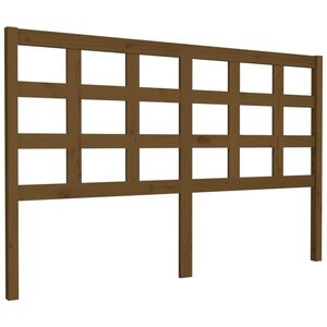 vidaXL Posteljno vzglavje medeno rjavo 156x4x100 cm trdna borovina