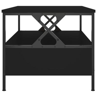 vidaXL Klubska mizica črna 100x51x45 cm inženirski les