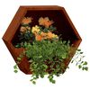 vidaXL Stensko cvetlično korito 2 kosa rjasto corten jeklo 30x10x25 cm