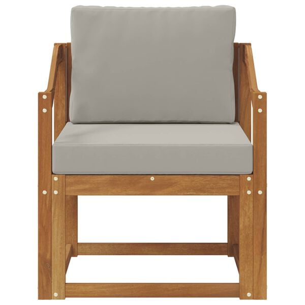 vidaXL Zunanji kavč Masivno akacijevo les in poliester