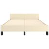 vidaXL posteljni okvir brez vzmetnice krem 120x190 cm umetno usnje