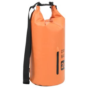 vidaXL Torba Dry Bag z zadrgo oranžna 20 L PVC