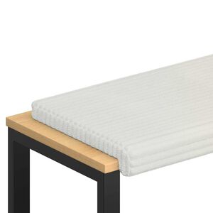 vidaXL Blazina za klop Pli&scaron;asti kord Krem Globina 35 cm