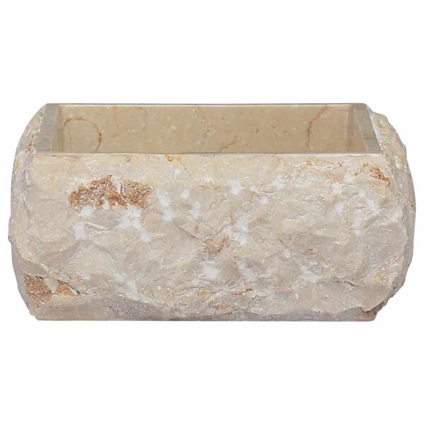 vidaXL Umivalnik krem 30x30x13 cm marmor