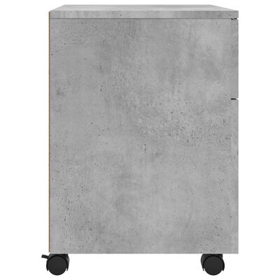 vidaXL Pisarniška omarica na kolesih beton. siva 45x38x54 cm inž. les