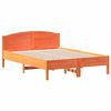 vidaXL Posteljni okvir brez vzmetnice vo&scaron;čeno rjav 140x190 cm borovina