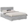 vidaXL Konstrukcija postelje Siva Sonoma 140 x 190 cm Inženirski les
