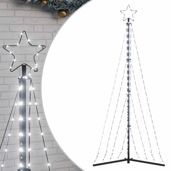 vidaXL LED božično drevo 339 LED hladno bele 187 cm